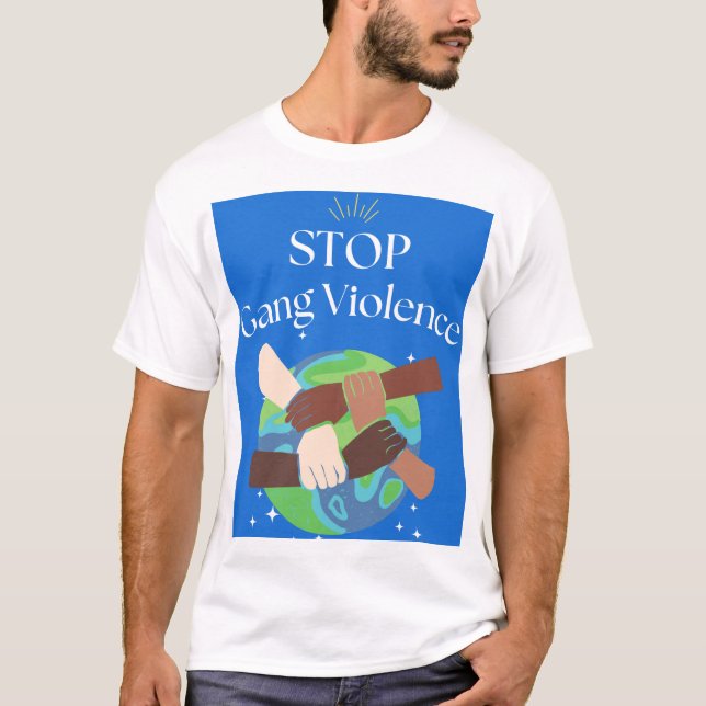 Stoppa Gang Violence Händer som kom in T Shirt (Framsida)
