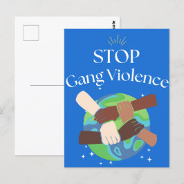 Stoppa Gang Violence Händer som kom in Vykort