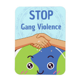 Stoppa Gang Violence Handskakning för fred Magnet