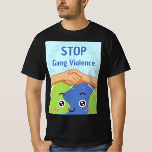 Stoppa Gang Violence Handskakning för fred T Shirt