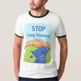 Stoppa Gang Violence Handskakning för fred T Shirt