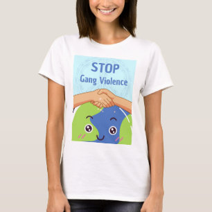 Stoppa Gang Violence Handskakning för fred T Shirt