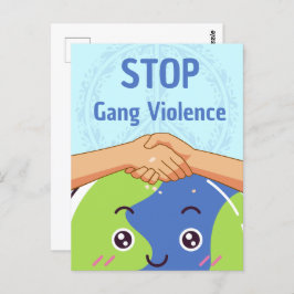 Stoppa Gang Violence Handskakning för fred Vykort