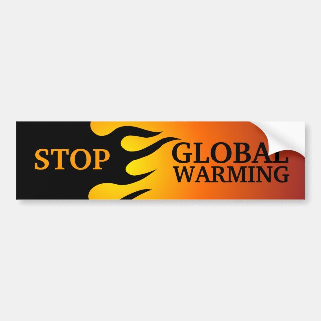 "Stoppa global uppvärmning" dekal på stötfångare (Framsidan)
