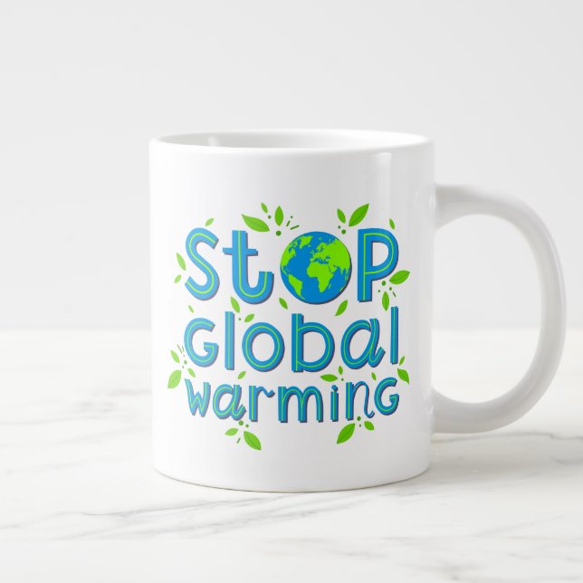 Stoppa global uppvärmning jumbo mugg (Höger)