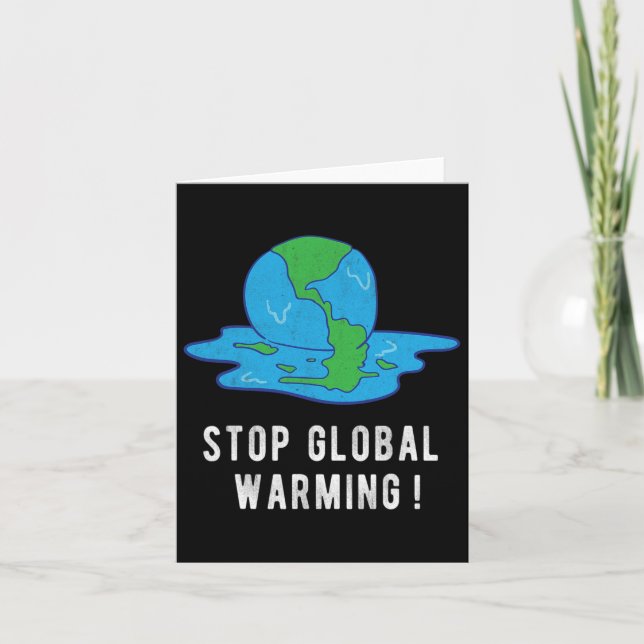 Stoppa Global Uppvärmning Klimatförändring Jordens Kort (Framsida)
