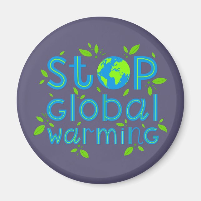 Stoppa global uppvärmning magnet (Framsidan)