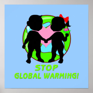 Stoppa global uppvärmning Poster