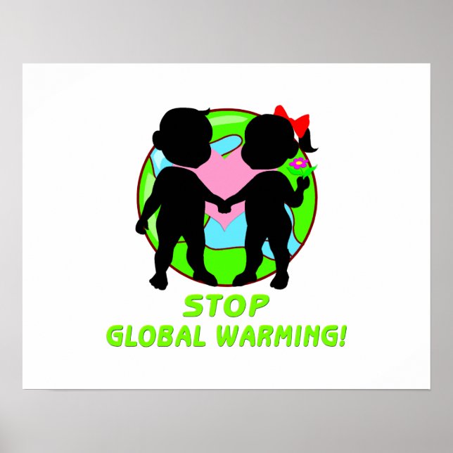 Stoppa global uppvärmning poster (Framsidan)