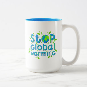 Stoppa global uppvärmning Två-Tonad mugg