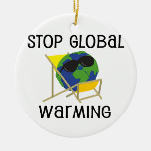 Stoppa global värme julgransprydnad keramik