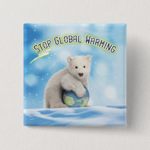 Stoppa global värme som den polara björnen knäp knapp