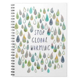 STOPPA GLOBAL WARMING Spara Earth Anteckningsbok