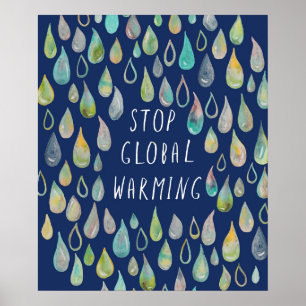 STOPPA GLOBAL WARMING Spara Earth Poster