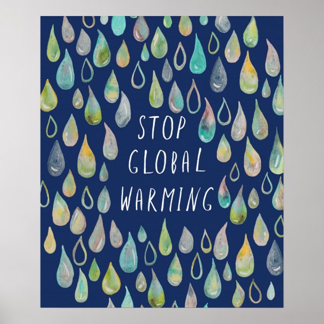 STOPPA GLOBAL WARMING Spara Earth Poster (Framsidan)