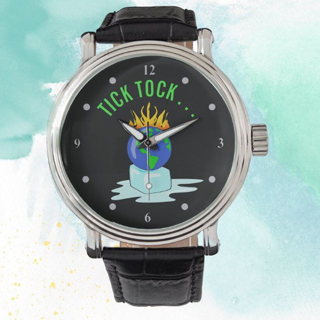 Stoppa globala uppvärmningstaket för klimatförändr armbandsur (Skapare uppladdad)