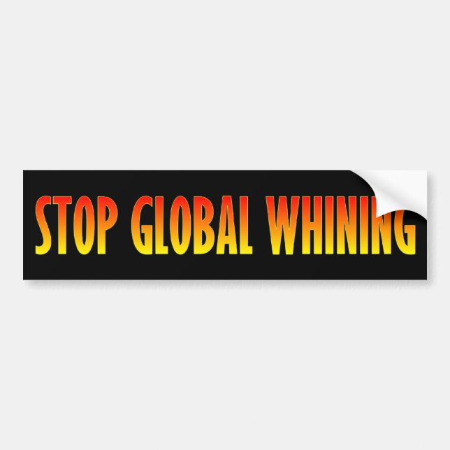 Stoppa globalt gnälla bildekal (Framsidan)