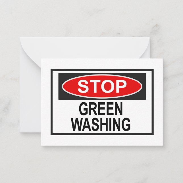 Stoppa Greenwash-tecken (1) Anteckningskort (Framsida)