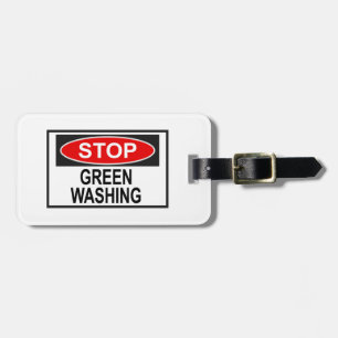 Stoppa Greenwash-tecken (1) Bagagebricka