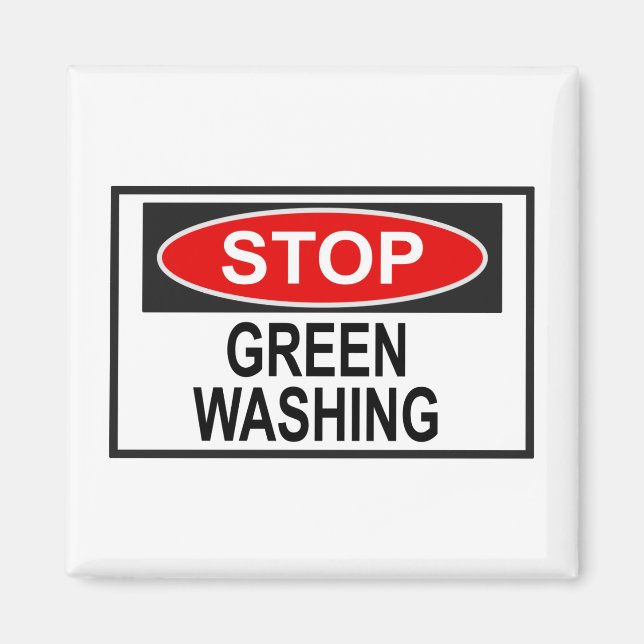 Stoppa Greenwash-tecken (1) Magnet (Framsidan)