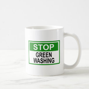 Stoppa grönmålning skylt kaffemugg