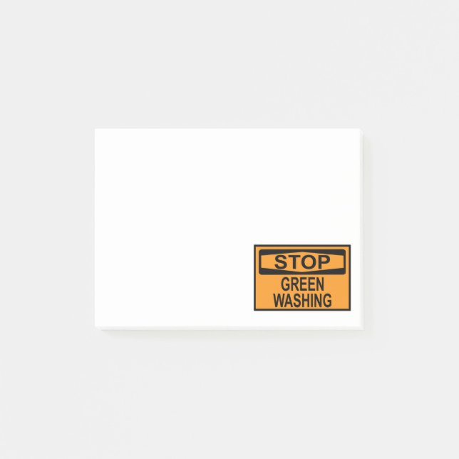 Stoppa grönmålning skylt post-it block (Framsida)