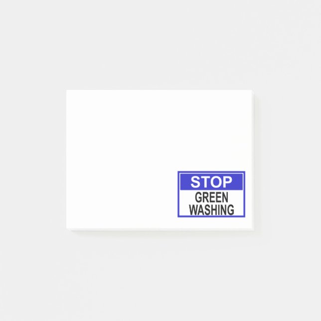 Stoppa grönmålning skylt post-it block (Framsida)