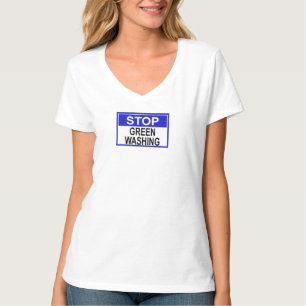 Stoppa grönmålning skylt t shirt