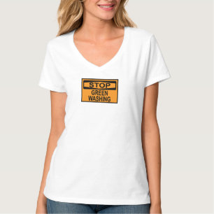 Stoppa grönmålning skylt t shirt