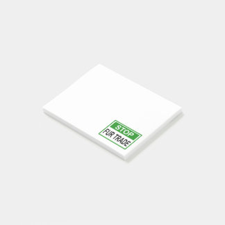 Stoppa grönten för handelssignatur för Päls Post-it Block