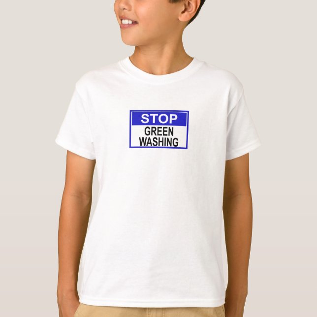 Stoppa gröntvättssignatur t shirt (Framsida)
