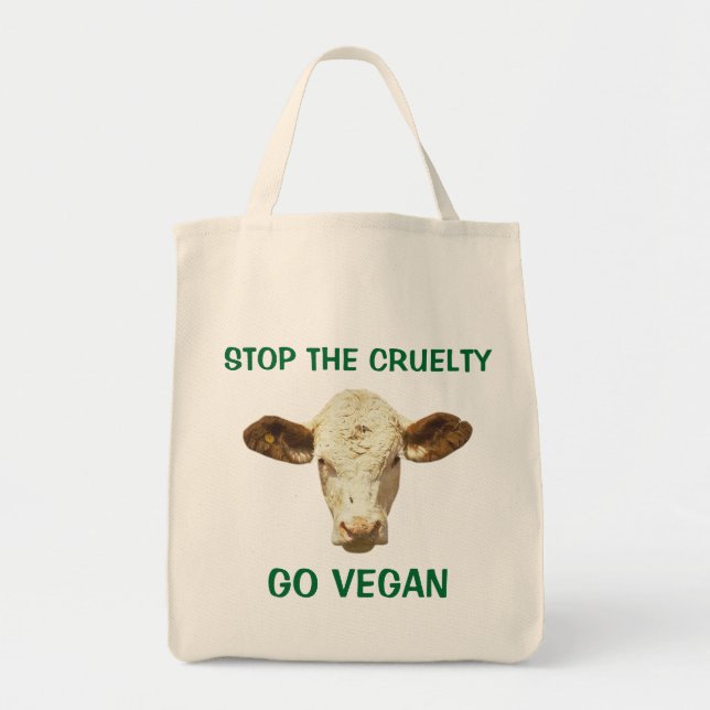 STOPPA GRYMHETEN GÅR VEGANMATKASSEN TYGKASSE (Framsidan)