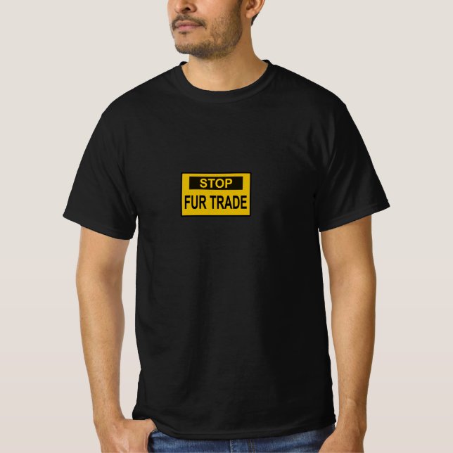 Stoppa gulten för handelssignatur för Päls T Shirt (Framsida)