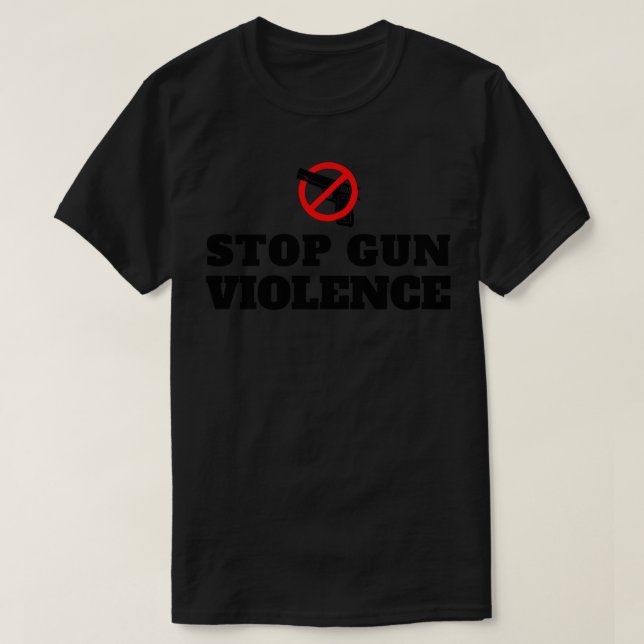 Stoppa Gun Violence 5 T Shirt (Design framsida)