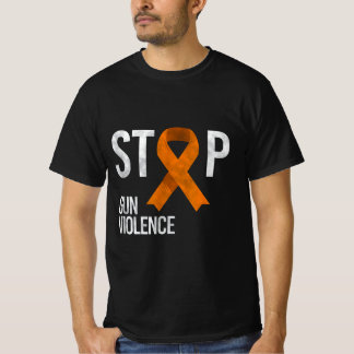 Stoppa Gun Violence Orange Ribbon for Awareness T Shirt