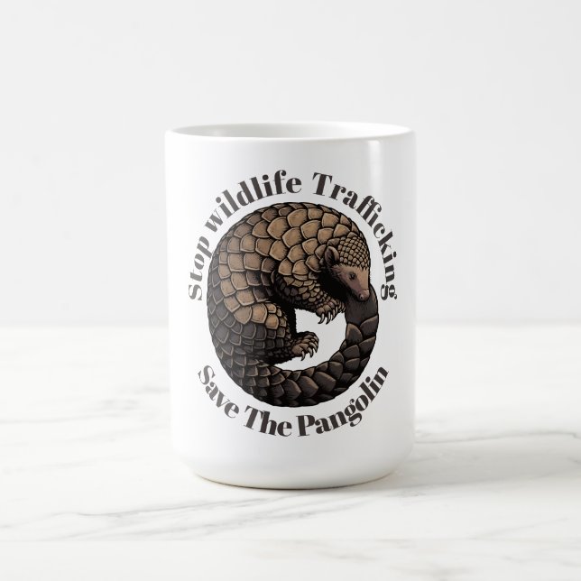 Stoppa handel med vilda djur - Rädda pangolinen  Kaffemugg (Center)