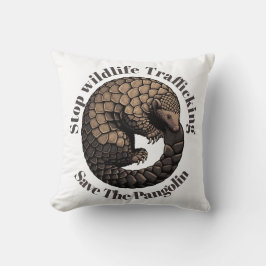 Stoppa handel med vilda djur - Rädda pangolinen Kudde