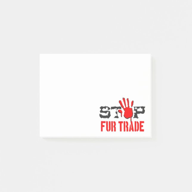 Stoppa handeln med Päls Post-it Block (Framsida)