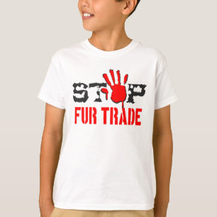 Stoppa handeln med Päls T Shirt