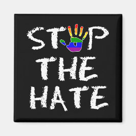 Stoppa Hate Rainbow-Flagga Magnet
