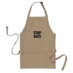 Stoppa Hate, svartvit minimalist Förkläde