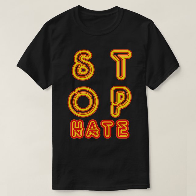Stoppa Hate T Shirt (Design framsida)