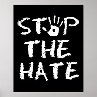 Stoppa Hatet Antidiskriminering Rasism och Hat Poster
