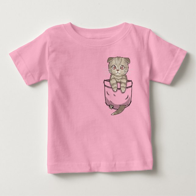 Stoppa i fickan den gulliga skotska t shirt (Framsida)