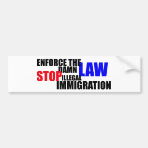 stoppa illegal invandring bildekal