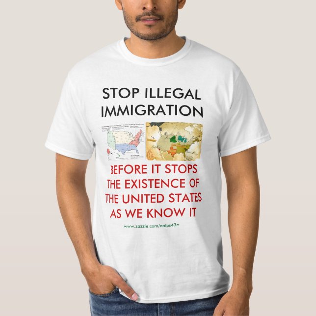 STOPPA ILLEGAL INVANDRING T-SHIRT (Framsida)