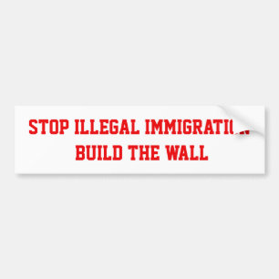 Stoppa illegal invandringbildekalet bildekal