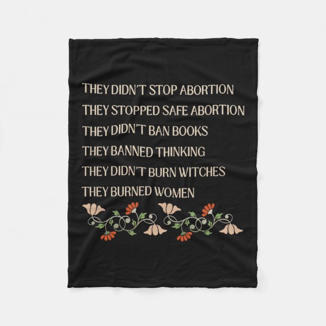 Stoppa inte abbortionen de stoppade Säker feminist Fleecefilt (Framsidan)