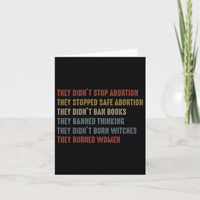 Stoppa inte abbortionen de stoppade Säker feminist Kort (Framsida)