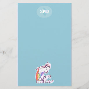 Stoppa inte Believin i Unicorns Brevpapper